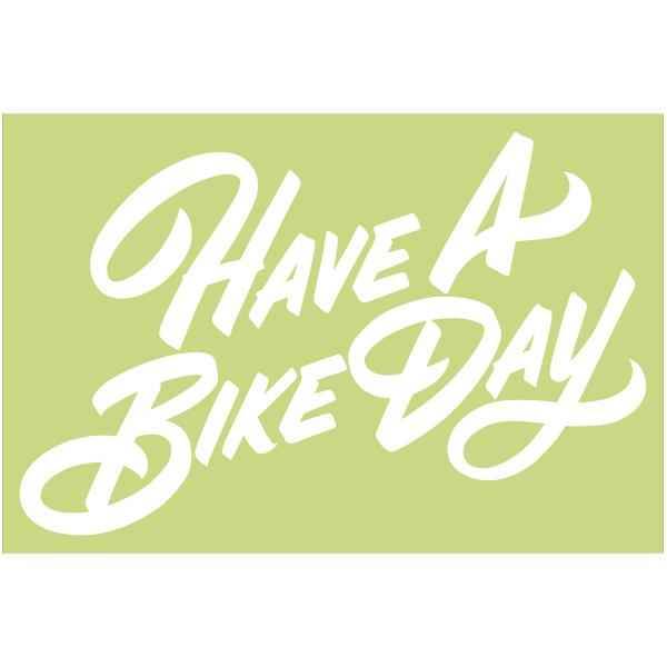 HAVE A BIKE DAY.ステッカー HABD BLUSH LOGO 抜き文字タイプ ホワイト...