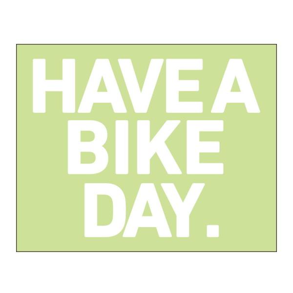 HAVE A BIKE DAY.ステッカー HABD LOGO 抜き文字タイプ ホワイト デザイン ...