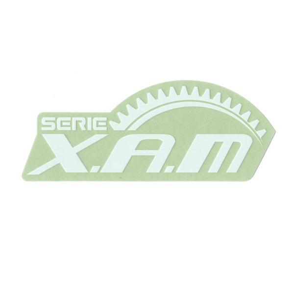 東洋マーク XAM ステッカー ホワイト 透明べ-ス 37mm×90mm R-971