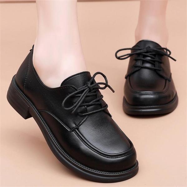 ローファー レディース パンプス 太めヒール 革靴 スクール 学生 ウォーキング ワーク 仕事 オフ...