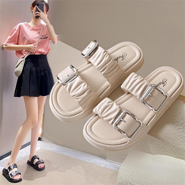 レディース ミュール ビーチサンダル スリッパ フラットヒール スポツサンダル カジュアルシューズ ...