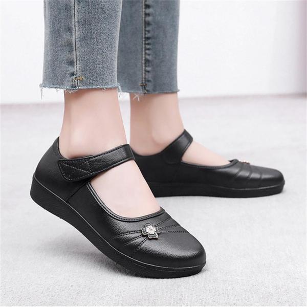 パンプス レディース レインシューズ マジックテープ ウォーキング クローバー フラットヒール 防水...