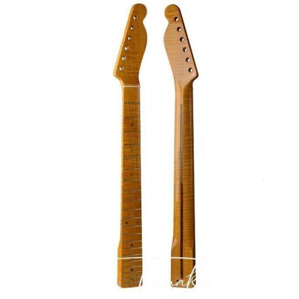 ギターネック TL テレタイプネック トラ杢メイプル フィンガーボード トラ杢ネック ギターパーツ ...