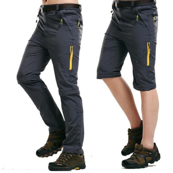 4色 メンズトレッキングパンツ 　クライミングパンツ 　アウトドアパンツ サイクリング　取り外し可能...