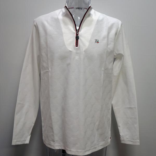 BBCO ビビコ 22 春夏 SS 新作・ジップ 長袖ポロシャツ(L)(LL)21-1603-01-...