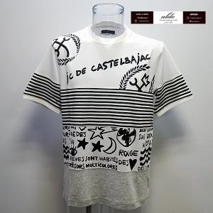 カステルバジャック・19 春夏 SS 新作・リヨセル綿 半袖Tシャツ(L)(LL)21170-123-01