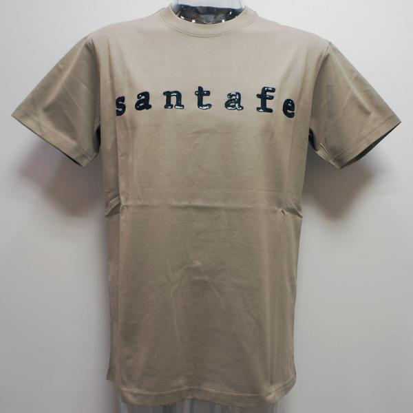 サンタフェ・24 春夏 SS 新作・40/2天竺 スパンコールロゴ 半袖Tシャツ(L)(LL)(3L...