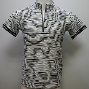カプリ (L) 60%OFF／半袖ポロシャツ 春夏 メンズ ボーダー エンブレム