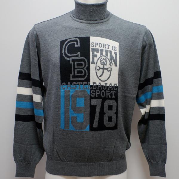 カステルバジャック スポーツ・24 秋冬 AW・新作・カラフルロゴ タートル セーター(L)(LL)...