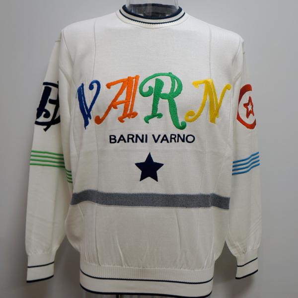 バーニヴァーノ・ロゴ刺繍 長袖 サマーセーター(M)(L) 23 春夏 SS 新作 BSS-MSW-...