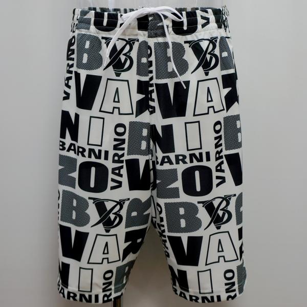 バーニヴァーノ・24 春夏 SS 新作・BVロゴプリント ポリエステル ショートパンツ(LL) BS...