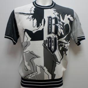新品未使用✩.*˚バーニヴァーノ 半袖ニット/セーター バーニヴァーノ・ロゴ＆ユニコーン 半袖 サマーセーター(M)(L