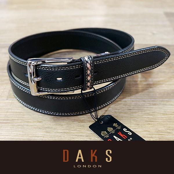 DAKS ダックス  ベルト 牛革 DB20480-01 日本製(父の日 ギフト)（ラッピング無料）