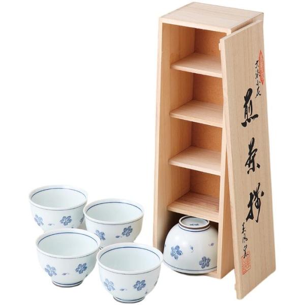 湯呑 セット 5客 茶器 古染小花 煎茶揃 美濃焼 日本製 陶器 ギフト プレゼント 贈り物 父の日...