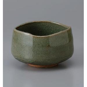 抹茶碗 緑彩釉貫入抹茶碗 美濃焼