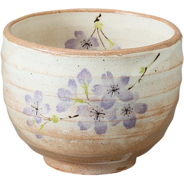 湯呑 ゆのみ 煎茶碗 千茶碗 城桜紫一服碗 陶器 湯呑み茶碗 日本製 美濃焼 食洗機対応 レンジ対応...