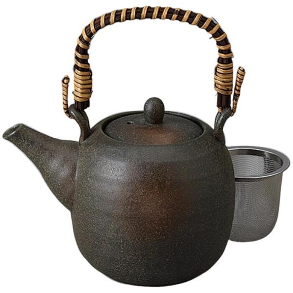 土瓶 黒備前 （茶コシ付） 美濃焼 日本製 どびん 陶器 陶磁器 食洗機対応 おしゃれ かわいい