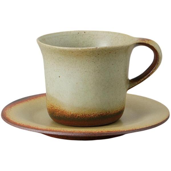 コーヒーカップ コーヒー碗皿 フローラ備前 土物 カップ＆ソーサー 陶器 美濃焼 日本製