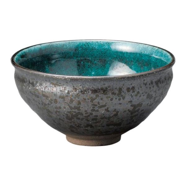 抹茶碗 抹茶茶碗 鉄結晶塗分(トルコ)京型抹茶碗 陶器 美濃焼 日本製 食洗機対応 抹茶椀 抹茶 m...