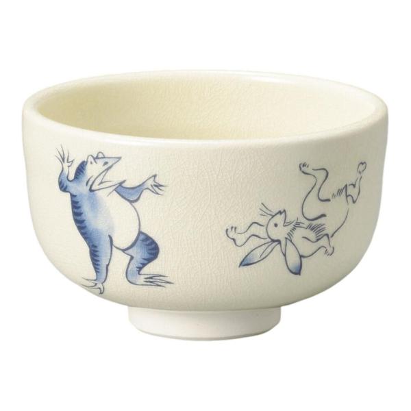 抹茶碗 抹茶茶碗 白鳥獣戯画切立小茶碗 陶器 美濃焼 日本製 食洗機対応 抹茶椀 抹茶 matcha...