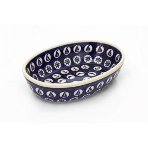 ポーリッシュポタリー グラタン皿/楕円皿 電子レンジ/オーブン/食洗器