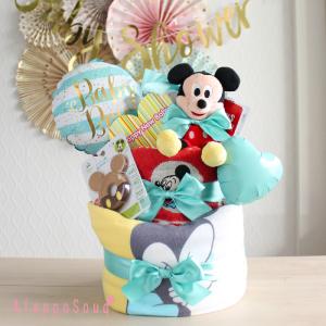 出産祝い ミッキーのビッグ3段おむつケーキ 身長...の商品画像