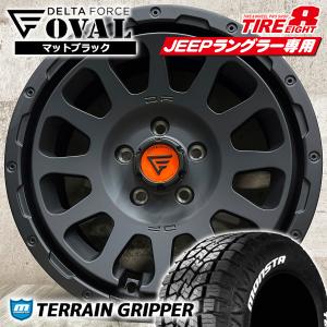 即納1台限定特価 JEEP ラングラー 専用 タイヤホイール4本セット 265/70R17 MONSTA TERRAIN GRIPPER DELTAFORCE OVAL 17×8.0J+40 5/127 黒｜alert7030senior