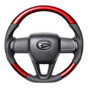 REAL（レアル） ステアリングハンドル オールレザー レッドステッチ