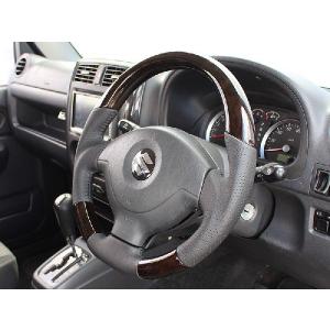 REAL「ブラックウッドステアリング」レアル ジムニーJB23-10型・MR31