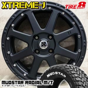 即納 ハイゼット サンバー エブリイ ハスラー 165/65R14 マッドスター RADIAL M/T XTREME-J 14×4.5J+43 4/100 黒 タイヤホイール4本セット｜alert7030senior