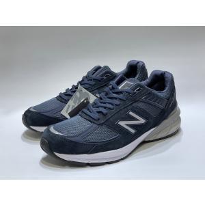 ニューバランスnew balance M990V4 IN4 28cm ネイビー NEW BALANCE 990v4 leather-trimmed suede and mesh sneakers