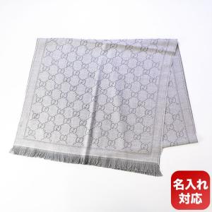 GG グッチ ストール マフラー GUCCI シルク入り GG柄 大判45×180cm