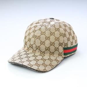 GUCCI ベースボールキャップ 696845 4HAQQ Gucci Original GG Canvas Baseball Hat With Web 'Beige Blue