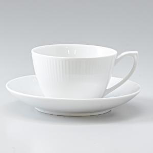 ロイヤルコペンハーゲン ホワイトフルーテッド ティーカップ＆ソーサー 280ml 2408086 1017383 日本未発売 イニシャル名入れ可有料