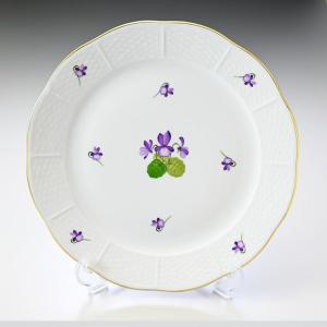 ヘレンド プレート VIOLETシリーズ 洋食器 25cm 皿 手描き 524000 VIOLET 00524000-VIOLET 父の日｜alevelshop