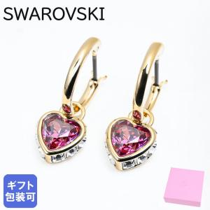 スワロフスキー ピアス Stilla ドロップピアス ハート レッド×クリア×ローズゴールド 5684760 ジュエリー｜alevelshop