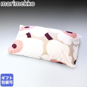 マリメッコ ピローケース 枕カバー 50×70cm Unikko ウニッコ ベージュ×ローズ 071798 887｜alevelshop