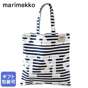 マリメッコ トートバッグ レディース Pieni Ahkera Tasa Logo ダークブルー×オフホワイト 091176 150｜alevelshop