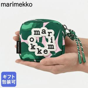 マリメッコ 小物入れ ポーチ Niekka ニエッカ ミニウニッコ ダークグリーン ピンク 花柄 95661 095661 360 北欧雑貨 北欧デザイン