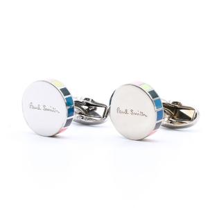 ポールスミス Paul Smith カフス メンズ カフリンクス カフスボタン マルチカラー ラウンド シルバー CUFF/ALOGO 96