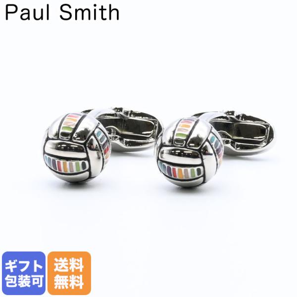 ポールスミス カフス メンズ アーティスト ストライプ フットボール シルバー CUFF/JBALL...