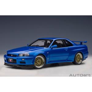 【AUTOart】1/18 日産 スカイラインGT-R（R34）VスペックII "BBS LM ホイール・バージョン" （ベイサイドブルー）