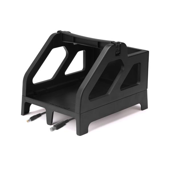 MUNBYN ラベルホルダー ロール および折り畳みラベル用 ブラック デスクトップ ラベルプリンタ...