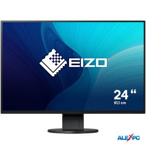 中古 EIZO FlexScan EV2456-BK 24.1型 カラー液晶モニター フレームレス/1920x1200/IPS/5m/ノアンチグレア DisplayPort/HDMI/DVI-D/D-Sub15 画面回転 高さ調整｜ALEXPC Yahoo!店