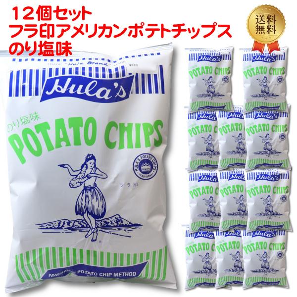 (12個セット)フラ印 アメリカンポテトチップス のり塩味 160g