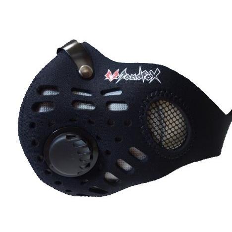 ■バイク・自転車用 フィルターマスク ブラック XL（花粉/PM2.5/粉塵カット）高性能フィルター...
