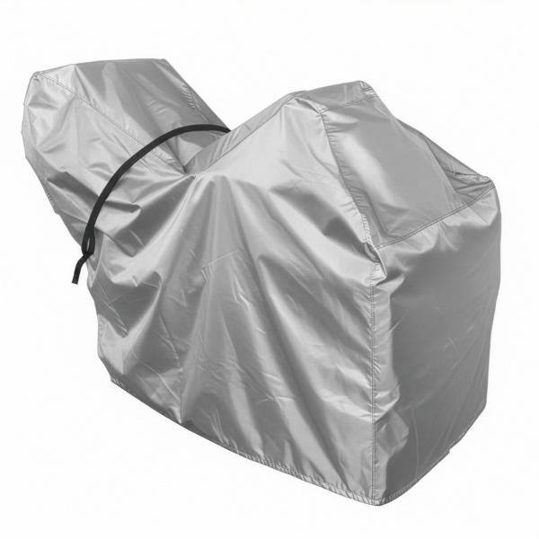 ■ファスナー付き除雪機カバー 汎用ボディーカバー 【Lサイズ】シルバー  丈夫なオックス素材 新品