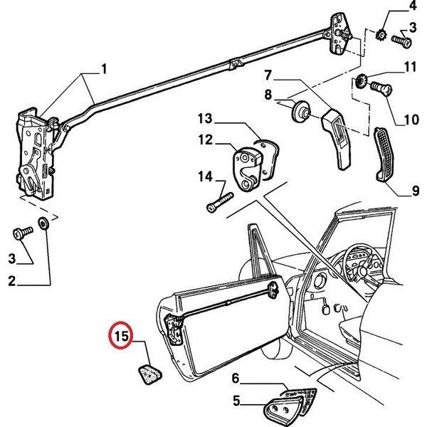 ドアアライメントウェッジ左右セット  アルファロメオ　スパイダー　デュエット　クワドリフォリオ　ヴェ...