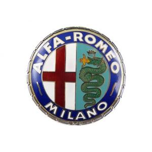 アルファロメオ 75mm 3m厚 七宝焼エンブレム レア オシャレ アルファ