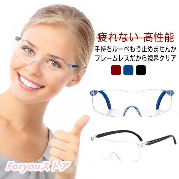 メガネルーペ メガネ型ルーぺ 拡大鏡 ルーペ 眼鏡型ルーペ 拡大ルーペ 3倍/5倍/8倍/10倍/1...
